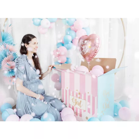 Fólia lufi "Mom to Be" felirattal, rózsaszín