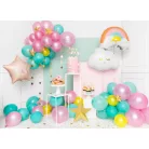 Fólia lufi "Happy Birthday" 40cm light púder rózsaszín