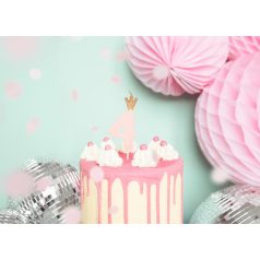 Szülinapi számgyertya koronával "4" rózsaszín