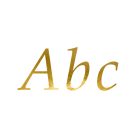 Lufi dekoráció - arany betűmatrica készlet