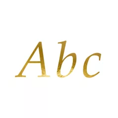 Lufi dekoráció - arany betűmatrica készlet