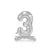 Álló szám fólia lufi ''3'' 70cm ezüst