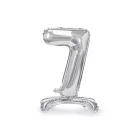 Álló szám fólia lufi ''7'' 70cm ezüst