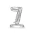 Álló szám fólia lufi ''7'' 70cm ezüst