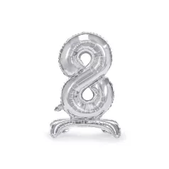   Álló szám fólia lufi ''8'' 70cm ezüst