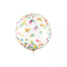 Buborék Lufi színes konfetti mintával 40cm
