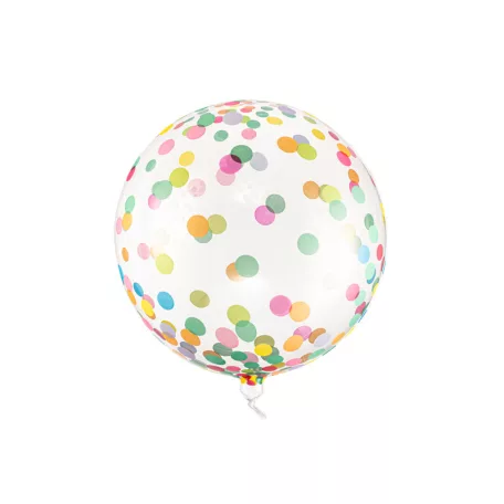 Buborék Lufi színes konfetti mintával 40cm
