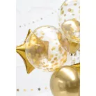 Buborék Lufi arany konfetti mintával 40cm