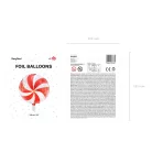 Cukorka Fólia Léggömb 35cm - piros