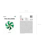 Cukorka Fólia lufi 35cm zöld