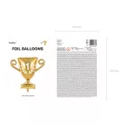 Fólia lufi Kupa 64x61cm arany