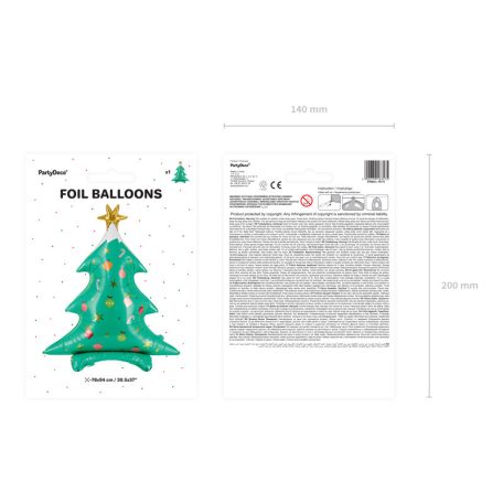 Álló Fólia Léggömb - Karácsonyfa 78x94cm