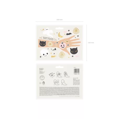 Haloween Ideiglenes tetoválás BOO! (1 csomag)