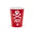 Kalóz Parti Papírpohár – Piros, 220ml (6 db)