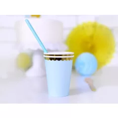 Papírpohár világoskék 220ml (6 db)