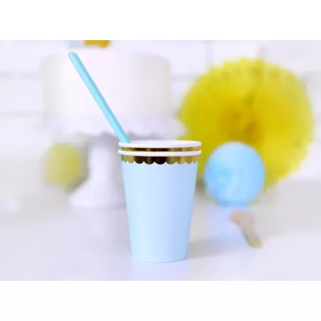 Papírpohár világoskék 220ml (6 db)