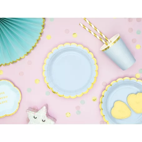 Papírpohár világoskék 220ml (6 db)