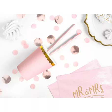 Papírpohár rózsaszín 220ml (6 db)