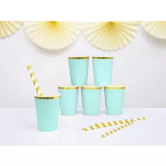 Papírpohár menta 220ml (6 db)