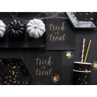 Halloween papírpohár fekete arany denevérekkel (6 db)