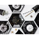 Halloween papírpohár fekete arany denevérekkel (6 db)