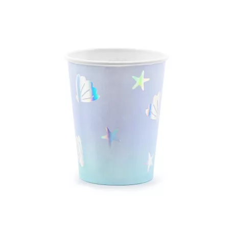 Papírpohár irrizáló Sellő Party (6 db)