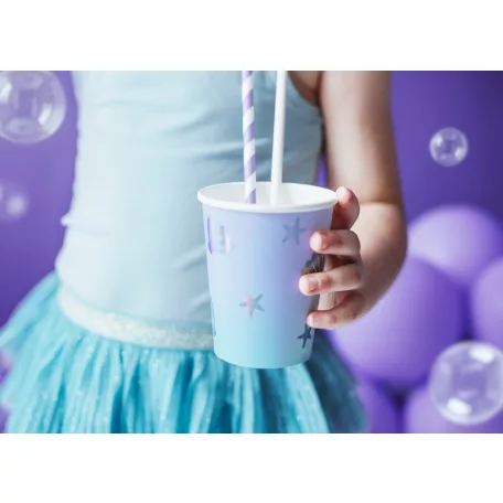 Papírpohár irrizáló Sellő Party (6 db)