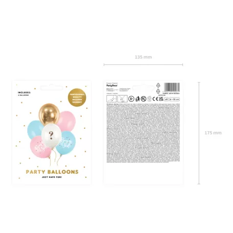 Kisfiú vagy kislány? Party lufi készlet 30 cm (6 db)