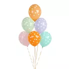 Lufi készlet 30 cm – Pöttyös, vegyes színek (6 db)