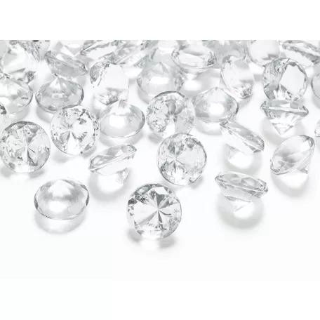 Gyémánt konfetti áttetsző 20mm (10 db)