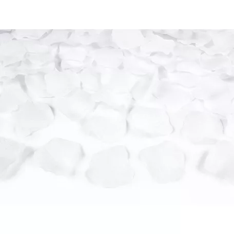 Konfetti ágyú rózsaszirmokkal fehér 40 cm