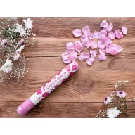 Konfetti ágyú rózsaszirmokkal rózsaszín 40 cm