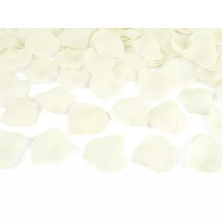 Konfetti ágyú rózsaszirmokkal krém 40 cm