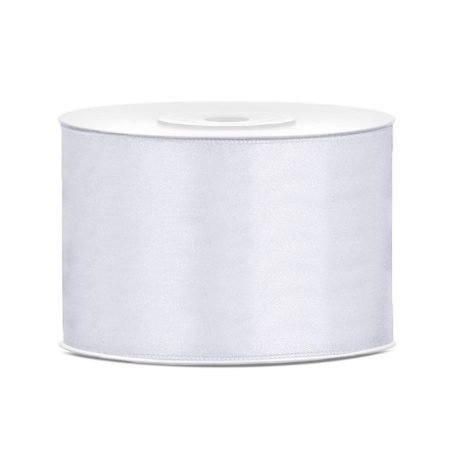 Szatén szalag fehér 50mm/25m
