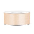 Szatén szalag krémszín 25mm/25m