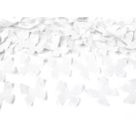 Konfetti ágyú fehér pillangók 40 cm