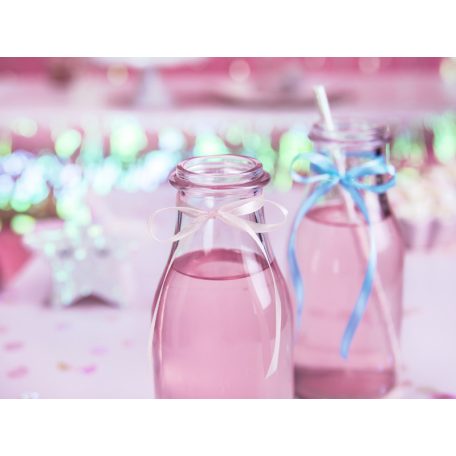 Szatén szalag világos púder rózsaszín 6mm/25m