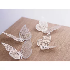 Pillangó papírdekoráció 6.5x4cm (10 db)