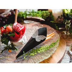 Pillangó papírdekoráció 8x5cm (10 db)