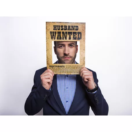 Vicces Táblák - Husband Wanted és Wife Wanted (2 db)