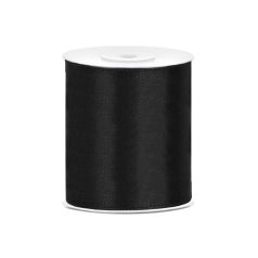 Szatén szalag fekete 100mm/25m