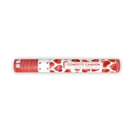 Konfetti ágyú piros szívekkel 40 cm