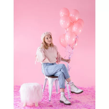 Erős Lufi 27cm babarózsaszín (100 db)
