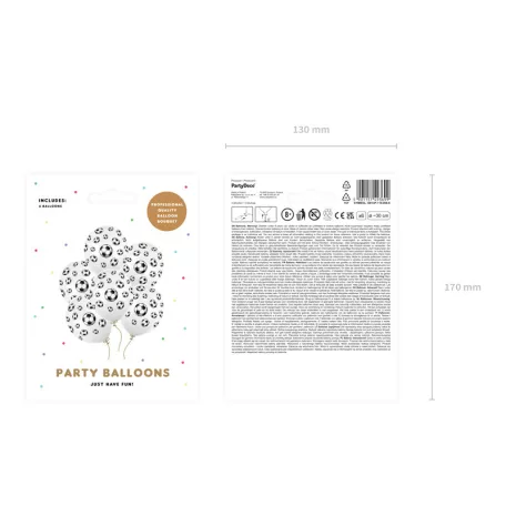 Foci mintás lufi 30cm (6 db)