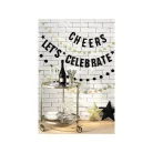 Papír szívószál fekete - fehér (10 db)