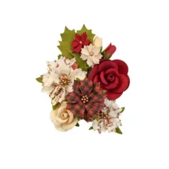   Díszítőelem - Virág Christmas Song, Prima Marketing Christmas In The Country /  -  (1 csomag)