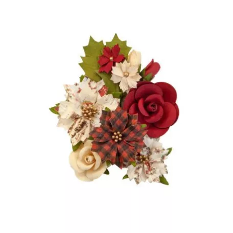 Díszítőelem - Virág Christmas Song, Prima Marketing Christmas In The Country /  -  (1 csomag)