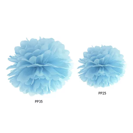 Selyempapír pompom világoskék 35cm