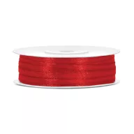 Szatén szalag piros 3mm/50m