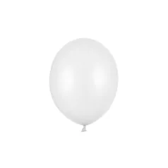 Erős Lufi 27cm Metál tiszta fehér (10 db)